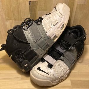 Nike Air More Uptempo ‘96 White/Grey/Black shoes size 8.5